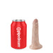 King Cock 5 Inch Cock Small Realistic Suction Cup Dildo - Tan
