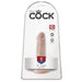 King Cock 5 Inch Cock Small Realistic Suction Cup Dildo - Tan - Package