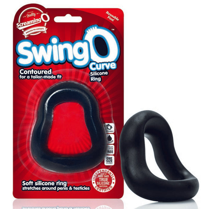Screaming O SL2-BL SwingO Curve Silicone Ring Black Package Front